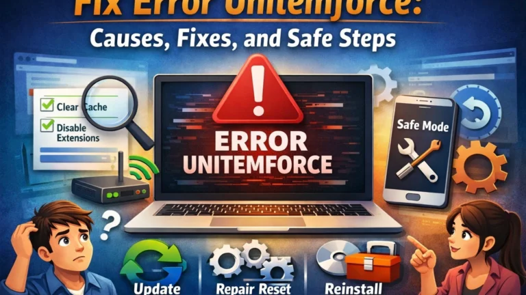 Fix Error Unitemforce Causes, Fixes, and Safe Steps